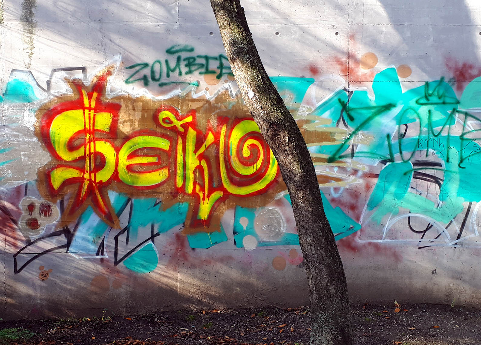 "Seiko", Graffiti in Wien, Foto bearbeitet, © Angela Slama, 2020